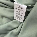 Lulus  Small Radiant Charisma Sage Brush Chiffon Ruched Tie-Strap Maxi Dress 1X Photo 4