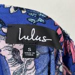 Lulus Lulu’s New You Royal Blue Floral Long Sleeve Mini Dress Photo 3