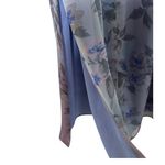 Vtg Floral Sheer Overlay Slip Maxi Dress Sz 4 Blue Purple Ethereal Romantic Y2K Photo 6