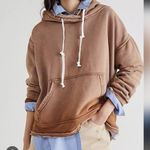 Free People  NWOT Zuma Brown Hoodie L Photo 0