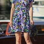 Versace NWT. $1996  Baroccoflage Print Mini Dress In Black IT38/US2 blue Photo 0