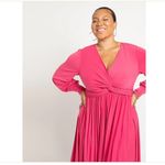 Eloquii NWOT Plus Size Knot Front Pleated Skirt Dress Color:Lilac rose Photo 2