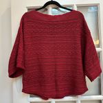 Ralph Lauren Vintage LRL Lauren Y2K Texture Knit Red Wine Cropped Sweater Size M Photo 3