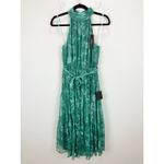 Lulus  Float to You Green Floral Print Halter Tiered Midi Dress Cocktail XS NWT Photo 4