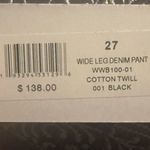 We Wore What  NWT High Rise Wide Leg Black Denim Jeans Size 27 Photo 2