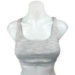 Lululemon Gray Strappy Cross Back Sleeveless Yoga Athletic Sports Bra Crop Top 2 Photo 0