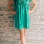 American Threads green mini dress Photo 1