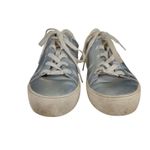 UGG  Zilo Metallic Sneaker 1103690 Silver Leather Sneakers‎ Women's Size 9 Photo 3