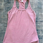 Gap  Fit Pink Cream Stripe Breathe Racerback Athletic Tank Top Medium Photo 0