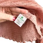 J.Crew  Squareneck Smocked Featherweight Satin Top Blouse Long Sleeve Rose Pink Photo 7