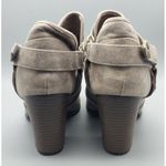 Fergalicious by Fergie Gray Suede Boots 3.5" Block Heels Size 10M Adj. Strap Photo 6