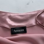 A Silk life Cowl Neck Short Silk Slip Dress size small Ballet pink Feminine Chic Photo 2