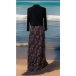 Chetta B CUTE CAP SLEEVE Wrapped V-NECK FIT & FLARE FLORAL MAXI DRESS-8 Y2K Photo 2