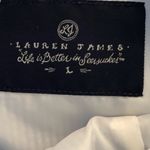 Lauren James Blue/white Seersucker Mini Dress L Photo 5