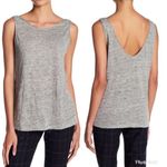 Theory Gray Linen Sleeveless Top Tank Low Back Layering Marled Insar XS New Photo 11