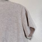 Vintage Beige Pleated Button Down Midi Dress Womens M Casual 90s Preppy Fall Tan Size M Photo 3