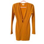 Camila Coelho Agata Waffle Mini Dress Yellow XS Photo 1