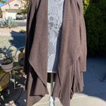 Free People  Womens Brown Wool Blend Knit Y2K Waterfall Cardigan Sweater Small Photo 3