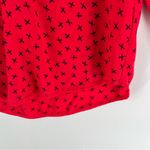 VERO MODA Vero Moda Novelty Print Scissors Lightweight Chiffon V-Neck Top Hair Salon Photo 6