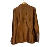 Worthington NWT  Silk Shantung Button Down Womens 20W Brown Glam Corpcore Career Photo 3