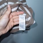 J.Crew New Mushroom & Ivory Stripe Cotton Lady Jacket Cardigan Sweater Size 3X Photo 5