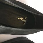 ECCO Black Suede Loafers Shoes Womens Size 8 Photo 2