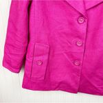 Talbots  The Jackie Fit Linen Blazer Jacket Barbie Pink Women's Size 6 Petite Photo 4