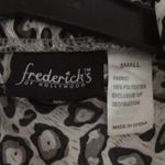 Frederick's of Hollywood Womens  Animal Print Satin Lace Robe Gray/Black Small Photo 4