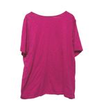 Catherines Women 2X Pink Short Sleeve Crochet Detail Top Lounge Casual Travel Photo 1