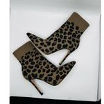 Gianvito Rossi Gray Leopard Print Knit Stretch Bootie size 39.5 Photo 7
