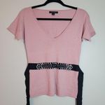 Banana Republic  Mauve Bejeweled Waist Short Sleeve Sweater Photo 0
