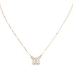 Dainty Gold Chain Angel Number Necklace Photo 6
