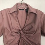 New York & Company Womens Top 4 Twisted Front Business Career Office Siren Chic Pink Photo 2