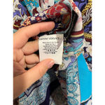 Versace Women’s  Art To Wear Floral Geometric Patchwork Silk Button Down Photo 7