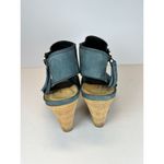 Paul Green Women's Size 7.5 Blue Cayanne Peep Toe Block Heels Bootie EUC Photo 7