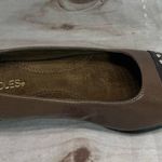Aerosoles Know It All Two Tone Brown Genuine Leather Flats with Silver Studs 7M Photo 1