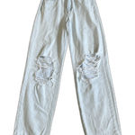  Jeans Womens 25 Straight Leg Distressed Light Wash Weworewhat Photo 0
