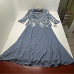 Alex Evenings  Tea Length Jacket Dress Wedding Formal Events Steel Blue SZ 18 NEW Photo 13