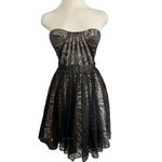 Aidan Mattox Aidan Maddox Black Strapless Lace Dress Size 0 Photo 10