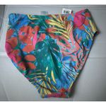 Kona Sol  High Waisted Swim Bikini Bottoms Blue Floral, Small Photo 1