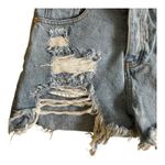 Signature 8 Womens Blue Denim High Rise‎ Button Fly Cut Off Jean Shorts Sz S Photo 1