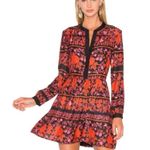 Cupcakes & Cashmere Revolve Long Sleeve Min Dress in Black & Red Floral Photo 2