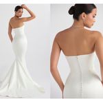 House Of CB HOUSE‎ OF CB size M  'Giselle' Ivory Satin Strapless Bridal Gown NWOT size M Photo 6