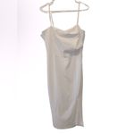 Dress the Population NWT Alana Front Slit Body-Con Dress in White Size Large Photo 3
