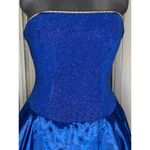 ballgown formal dress strapless princess blue tulle Vintage 1990s Size 10 Photo 1