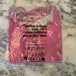 Pretty Little Thing NWT  Pink Denim Bralette Ring Detail Coated Tie Neck Top US 12 Photo 3