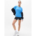 Athleta New  S Grid Knit Top Cornflower Blue Long Sleeve Small Photo 1