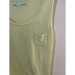 Maurice's Womens Size M Sweater Tank Top Shirt Neon Yellow High Low Open Knit Photo 1