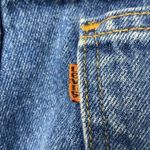 Levi's Vintage  505 Womens Cut-Off Denim Shorts High Rise Orange Tag Classic‎ W29 Photo 2