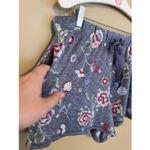 Croft & Barrow Croft & Borrow Blue With Floral Print Sleep Shorts Woman’s Size Large NEW Photo 1